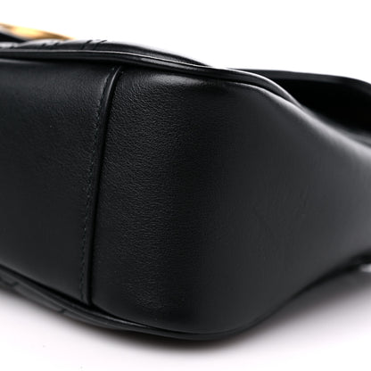 Gucci Calfskin Matelasse Small GG Marmont Shoulder Bag Black 9 of 10