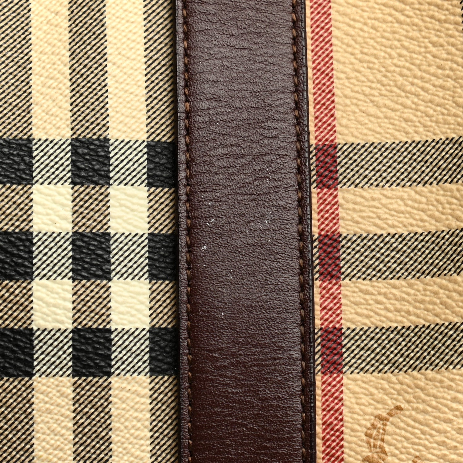 Burberry Haymarket Check Duffle Bag Brown 9 of 15