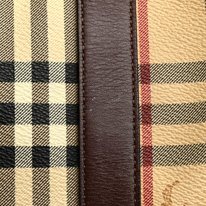 Burberry Haymarket Check Duffle Bag Brown 9 of 15