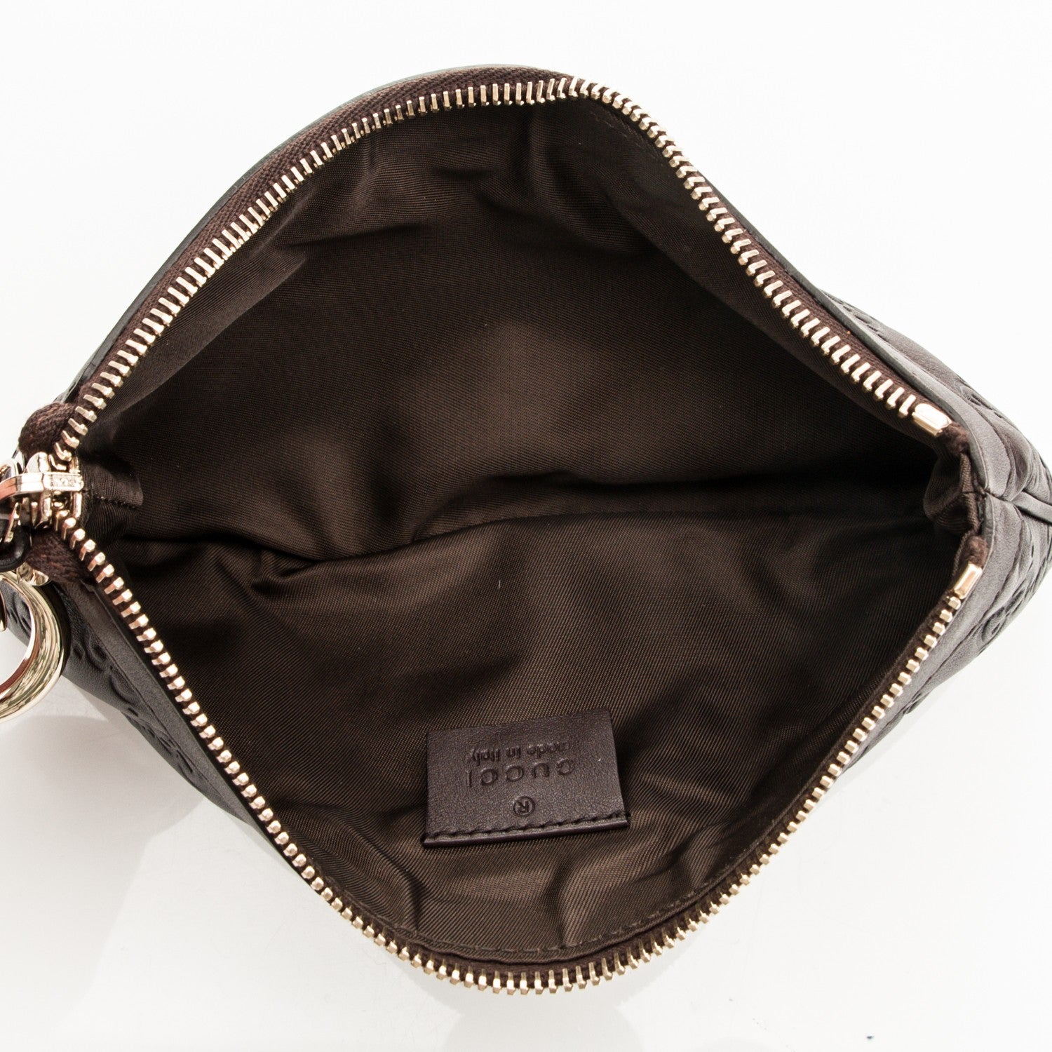 Gucci Guccissima Signature New Britt Wristlet Chocolate 5 of 8