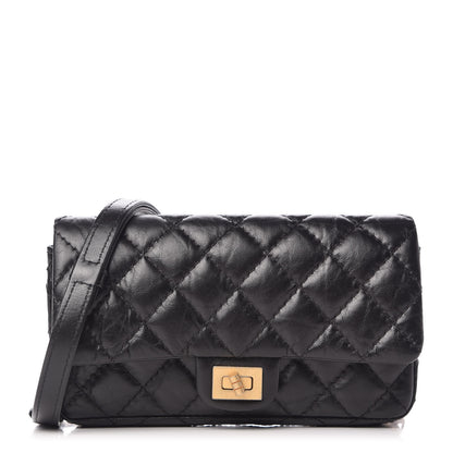 Chanel Aged Calfskin Quilted 2.55 Reissue Flap Belt Bag Black 1 of 10