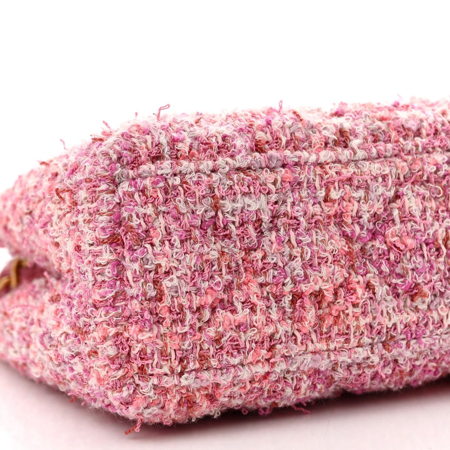 Tweed Quilted Nano Kelly Shopper Pink