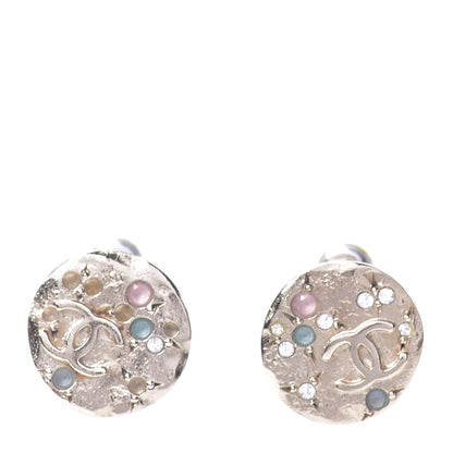 Chanel Crystal CC Earrings Gold 1 of 4