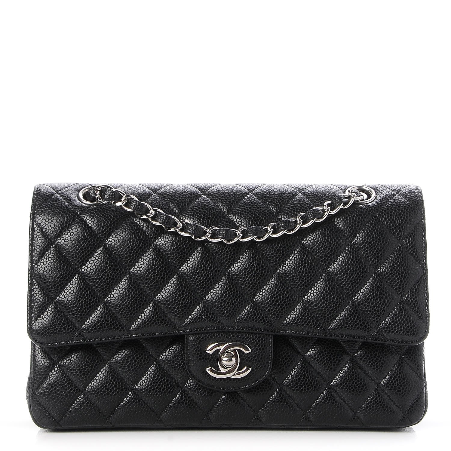 Chanel Caviar Quilted Medium Double Flap Black 1 of 9
