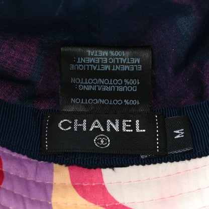 Chanel Cotton Camo Print Bucket Hat M Pink Green Yellow Purple 6 of 6