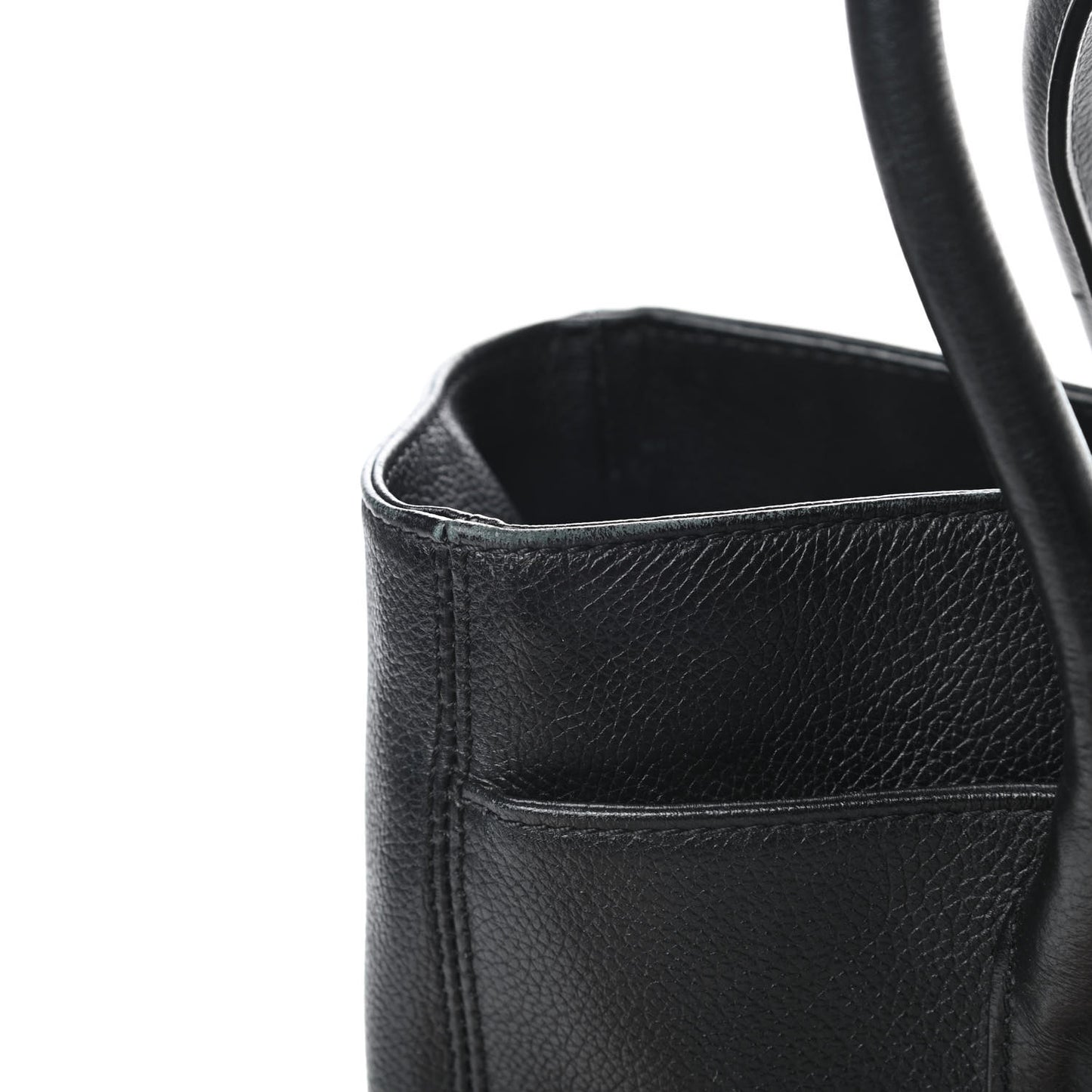 Calfskin Tall Cerf Tote Black