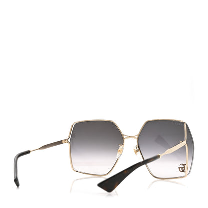 Gucci Metal Square Frame Sunglasses GG0817S Gold 4 of 7