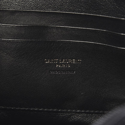 Saint Laurent Calfskin Tiger Burnout Monogram Lou Camera Bag Black 5 of 9