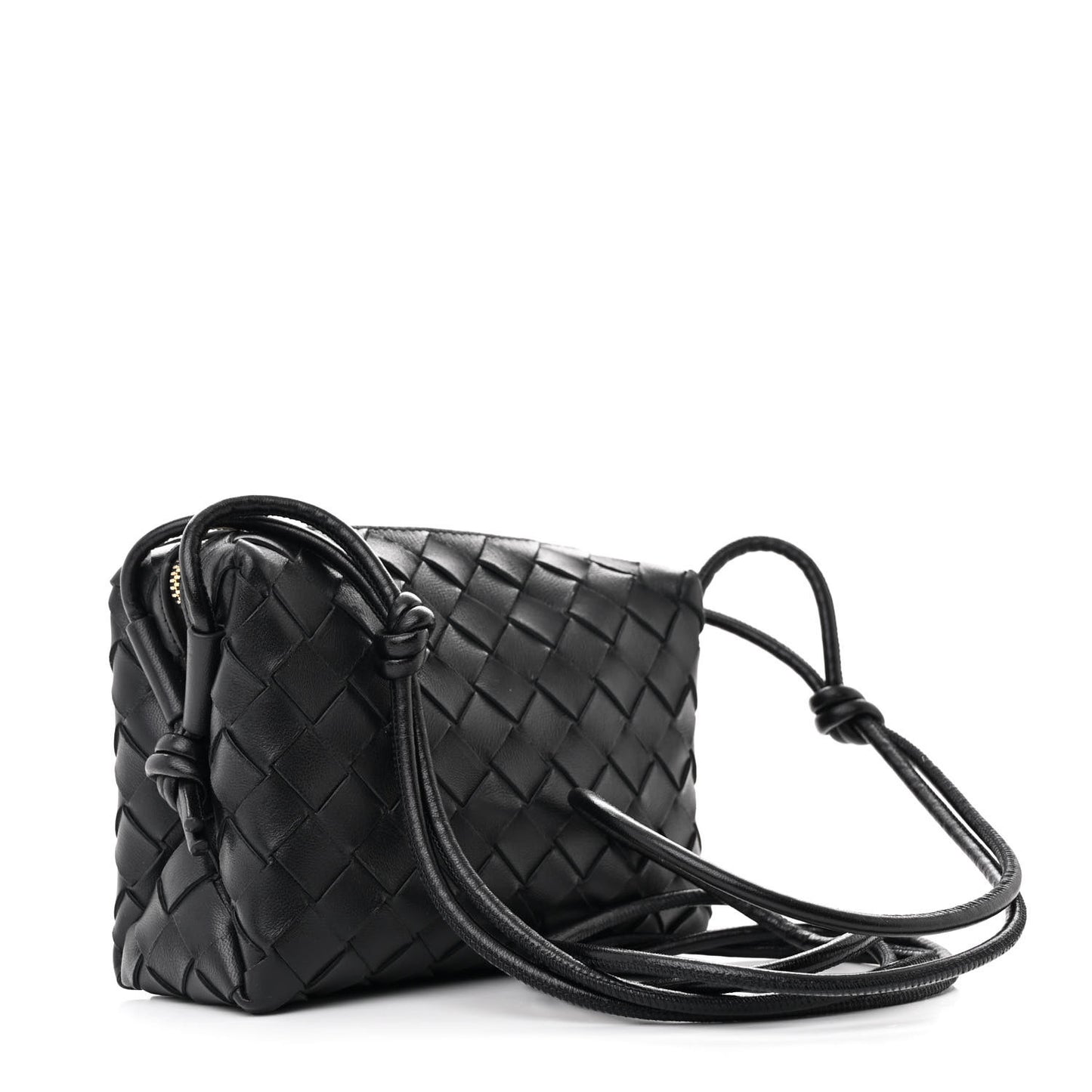Nappa Intrecciato Mini Loop Camera Bag Black