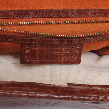 Nancy Gonzalez Crocodile Frame Bag Cognac 6 of 7