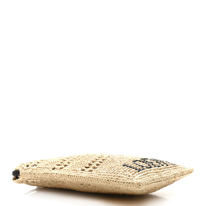 Loewe Raffia Logo Drawstring Pocket Crossbody Natural Black 4 of 10