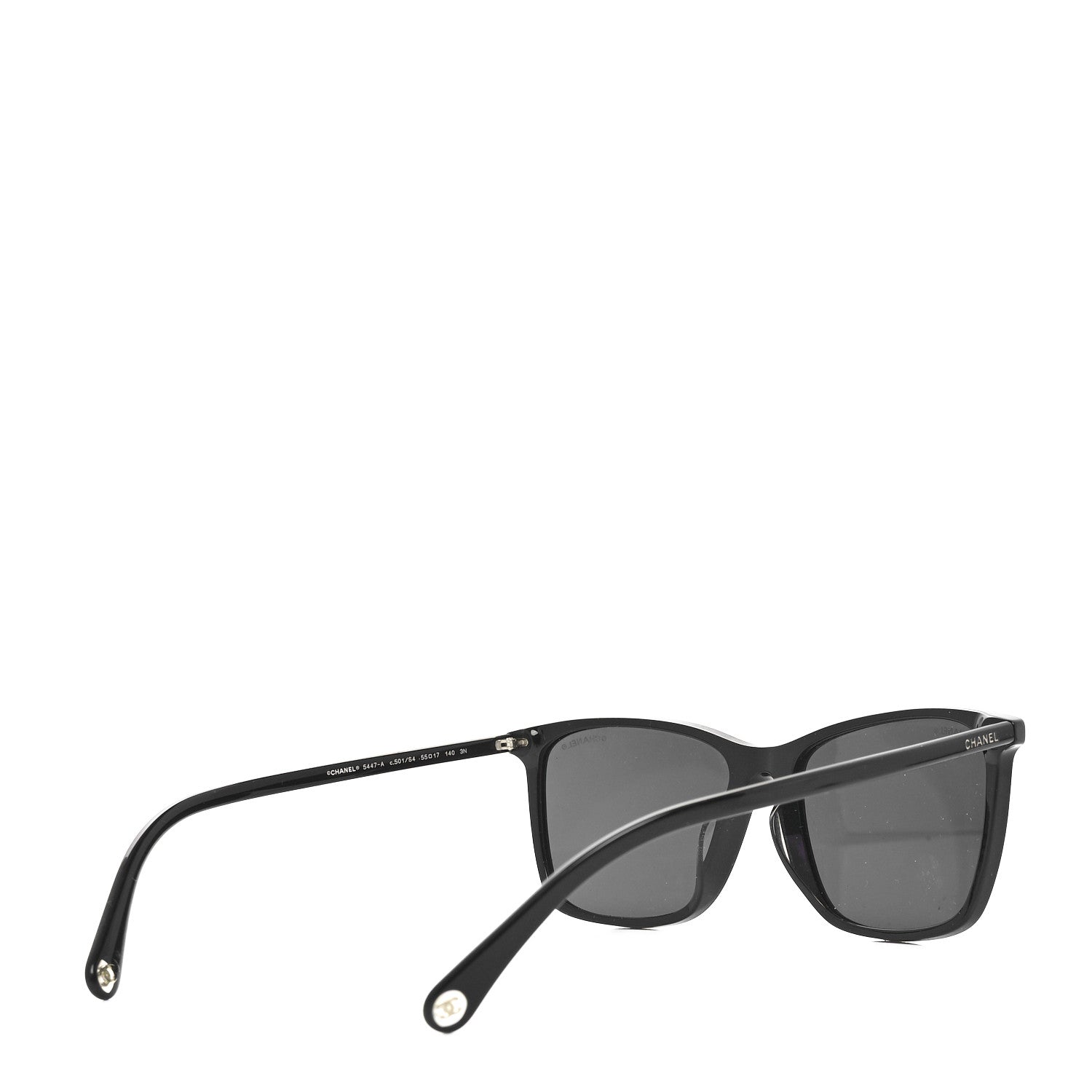Chanel Acetate Polarized Square Sunglasses 5447-A Black 4 of 6