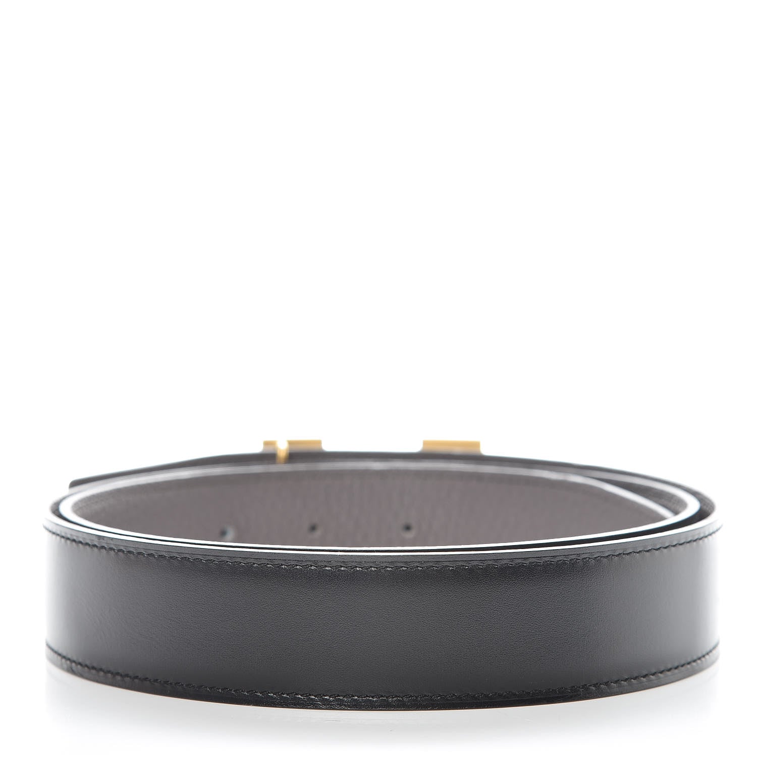 Hermes Box Togo 32mm H Belt 90 Black Etain 3 of 11