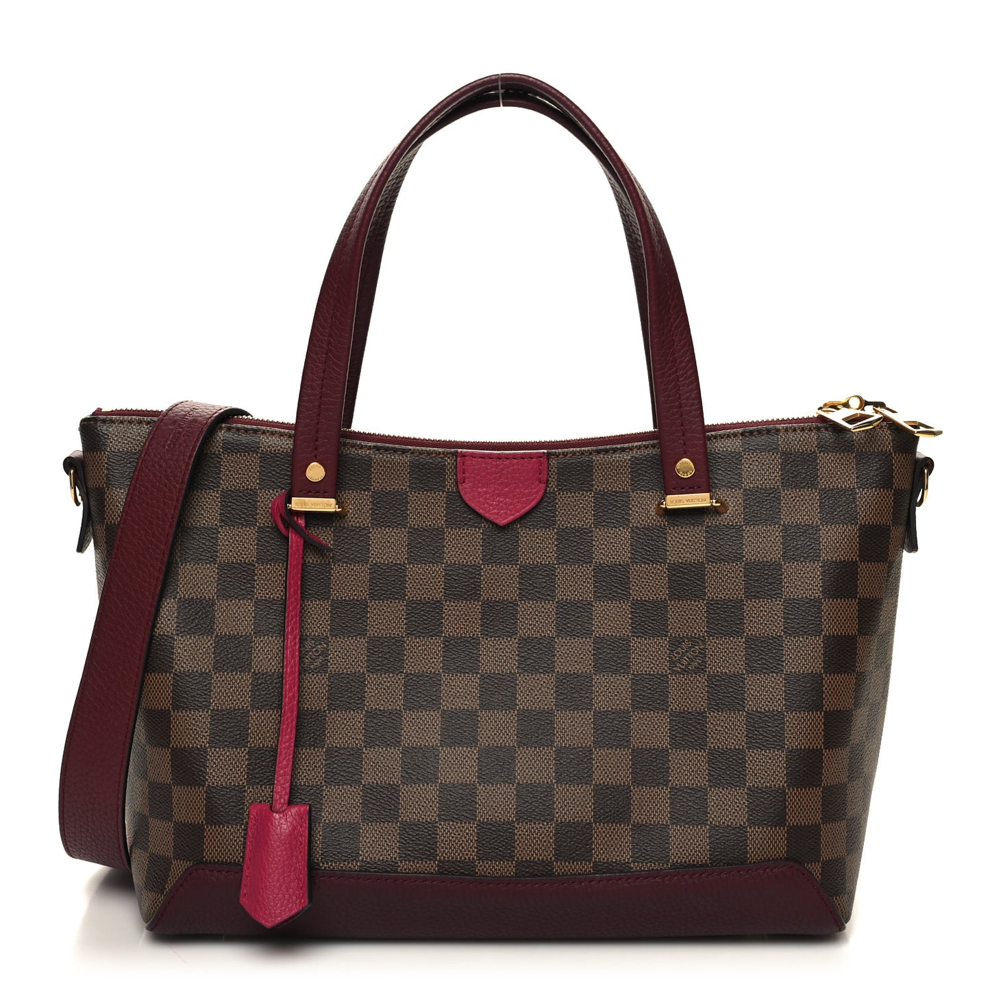 Damier Ebene Cuir Taurillon Hyde Park Fuchsia