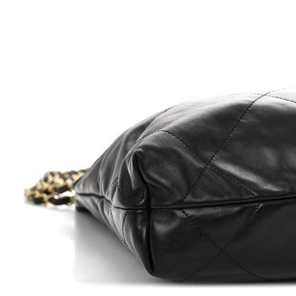 Chanel Shiny Calfskin Quilted Small Chanel 22 Black 10 of 14