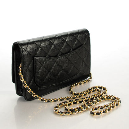 Chanel Caviar Quilted Wallet On Chain WOC Black 3 of 8