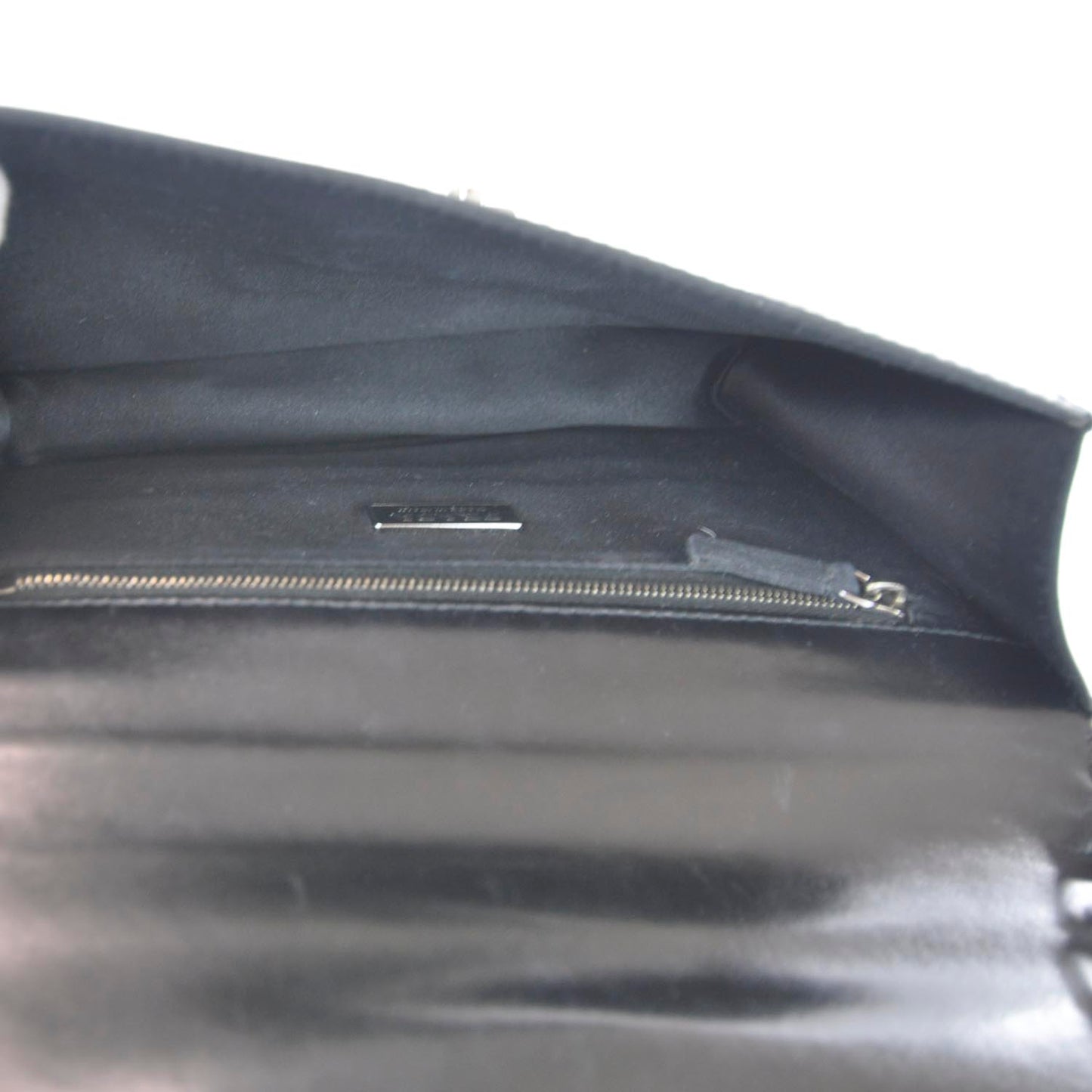 Spazzolato Pushlock Flap Bag Black