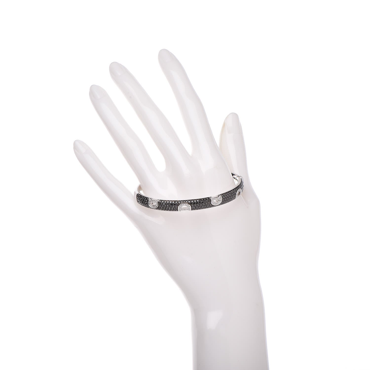 Damiani 18K White Gold Diamond Black Diamond D-icon Bracelet 2 of 5