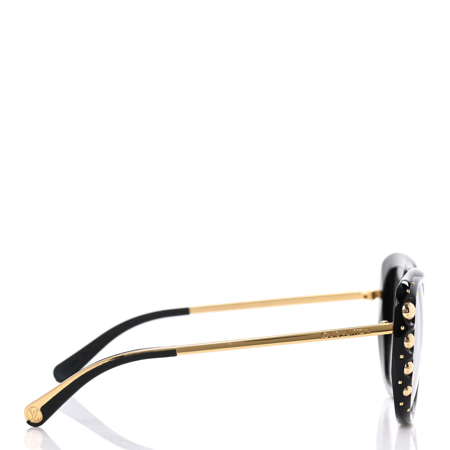 Louis Vuitton Oversized Studded Sunglasses Z1126W Black 3 of 10