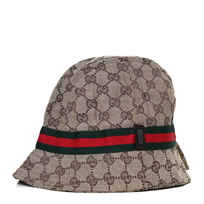 Gucci Monogram Web Bucket Hat L Brown 1 of 7
