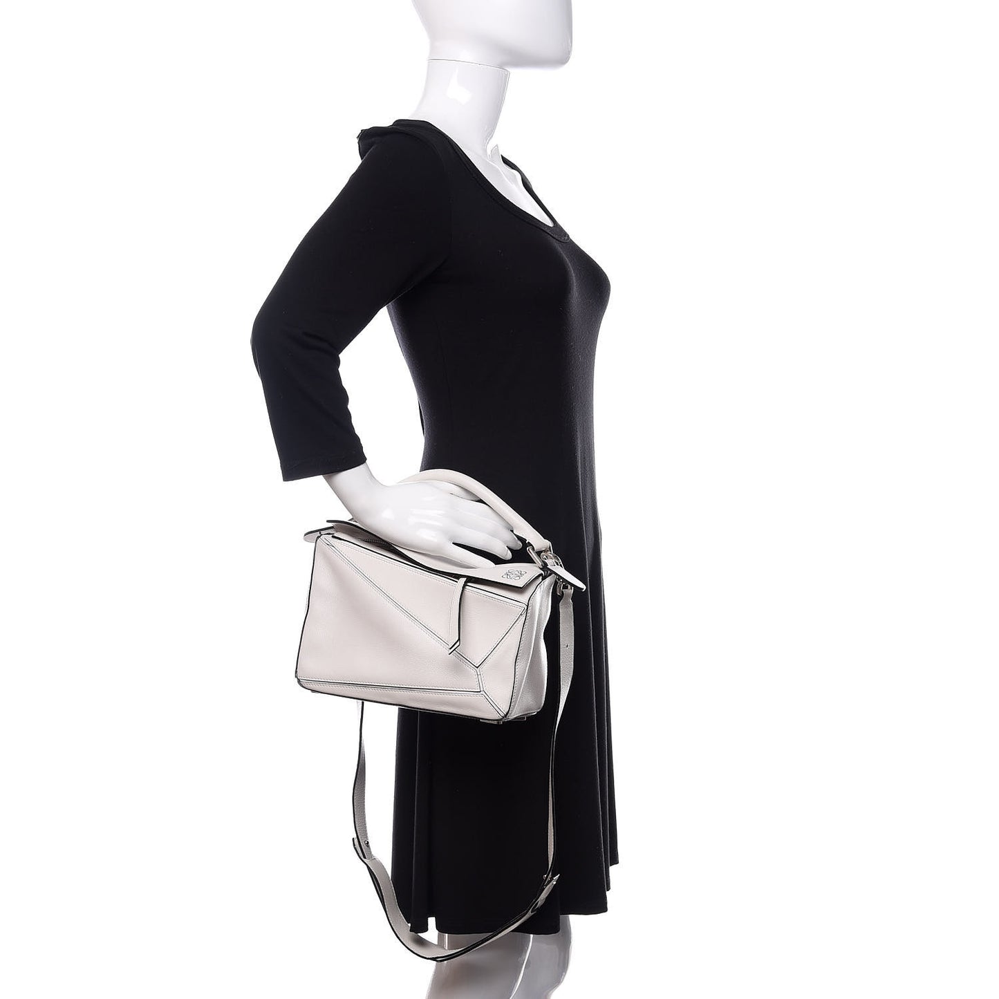 Calfskin Small Puzzle Bag White