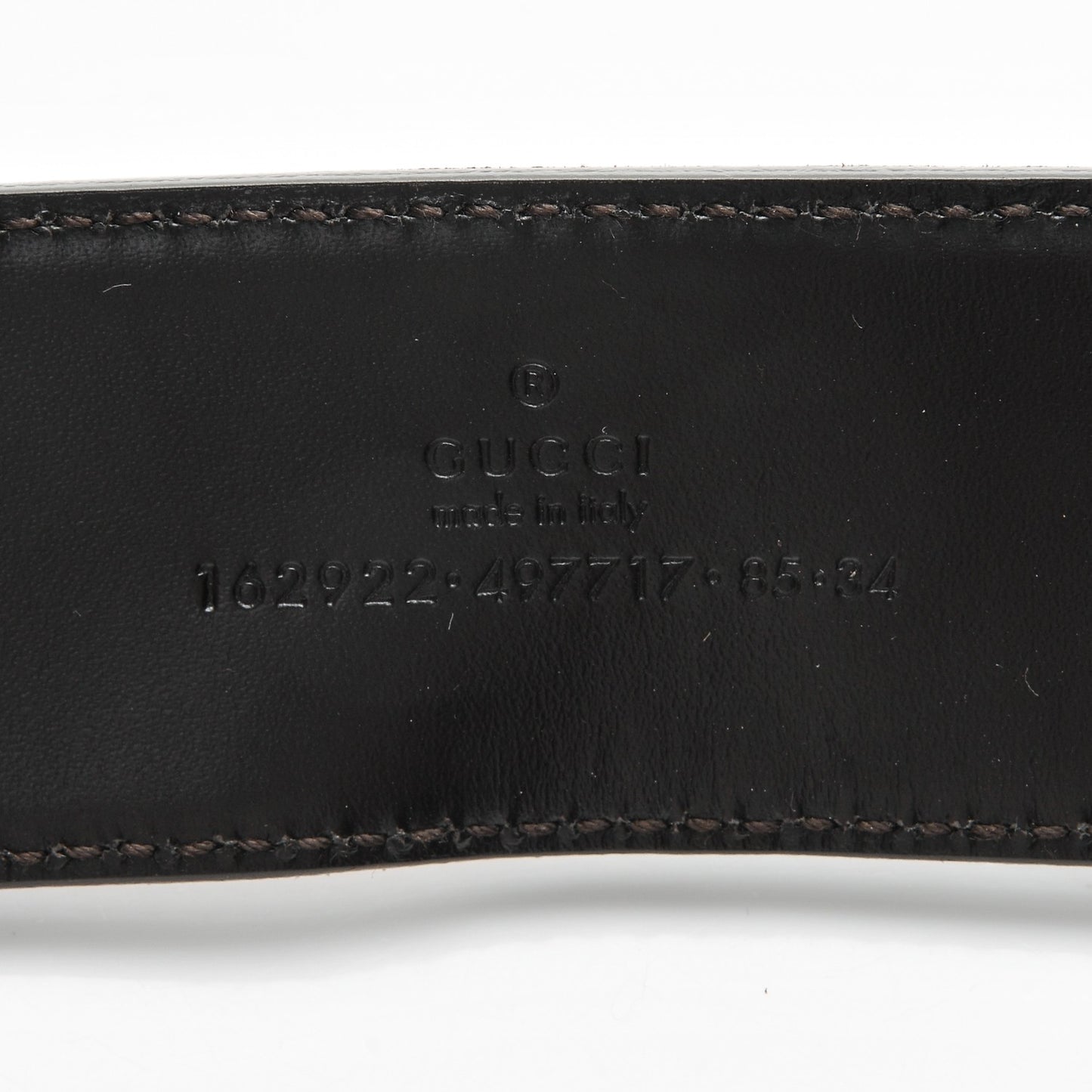 Canvas Web Interlocking G Belt 85 34 Dark Brown