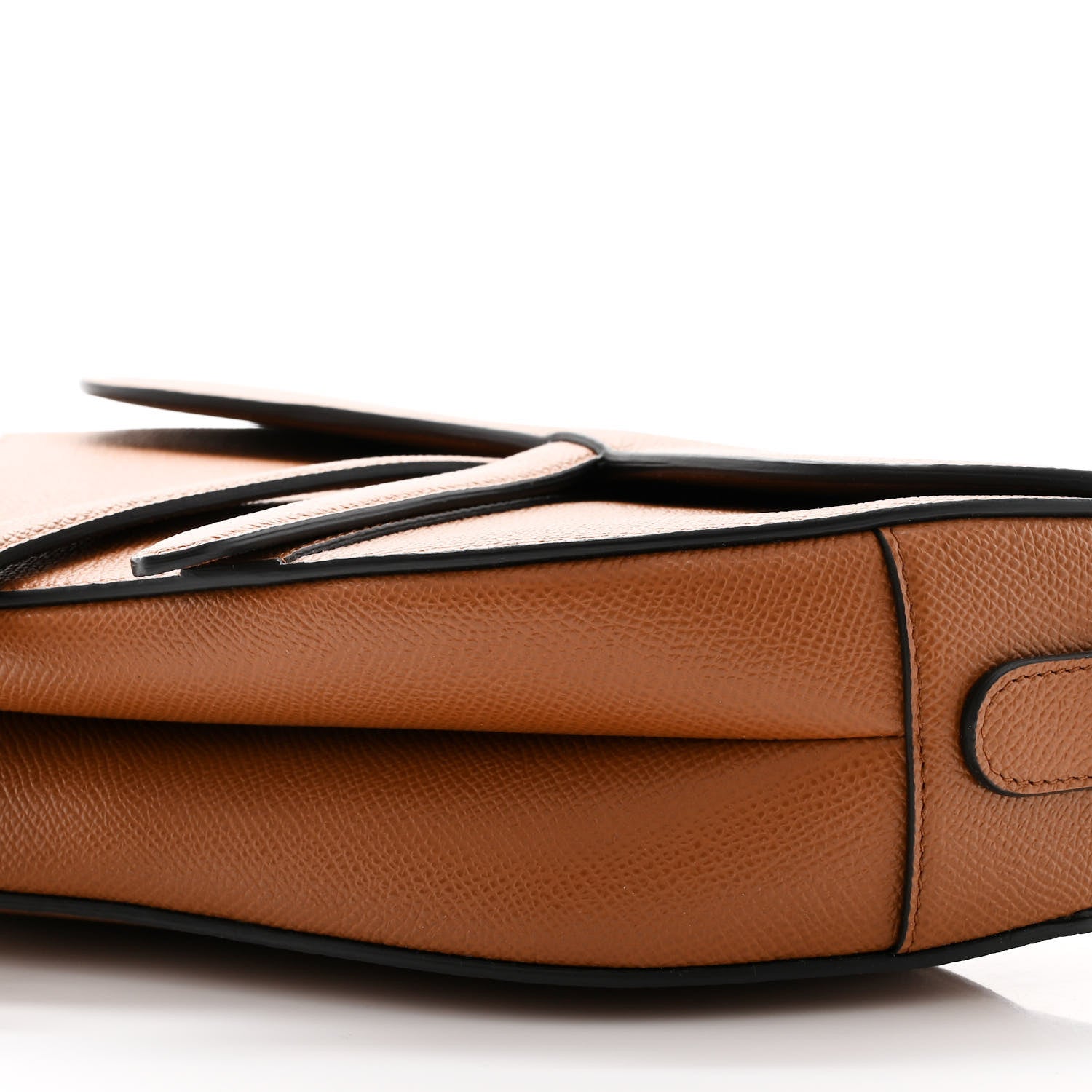 Christian Dior Grained Calfskin Saddle Bag Camello 10 of 10
