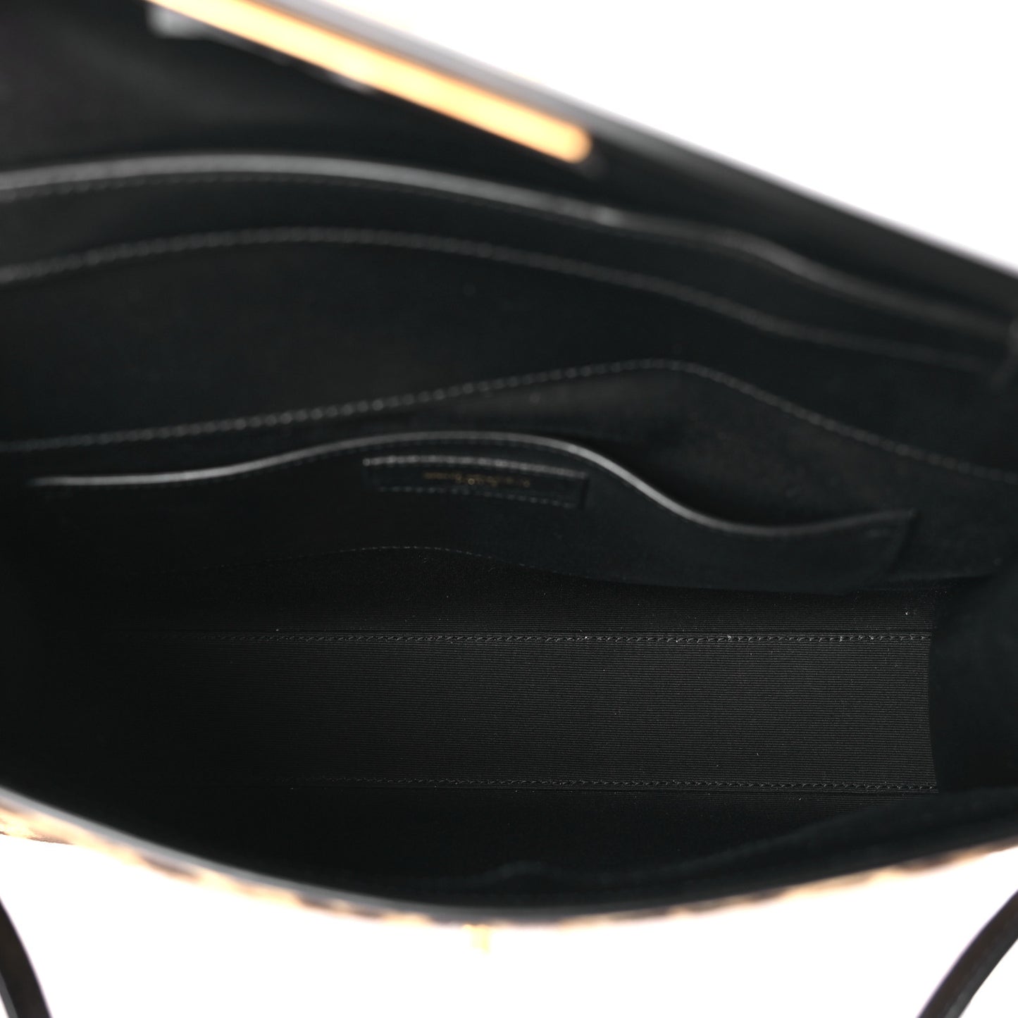 Calf hair Calfskin Manhattan Baguette Black