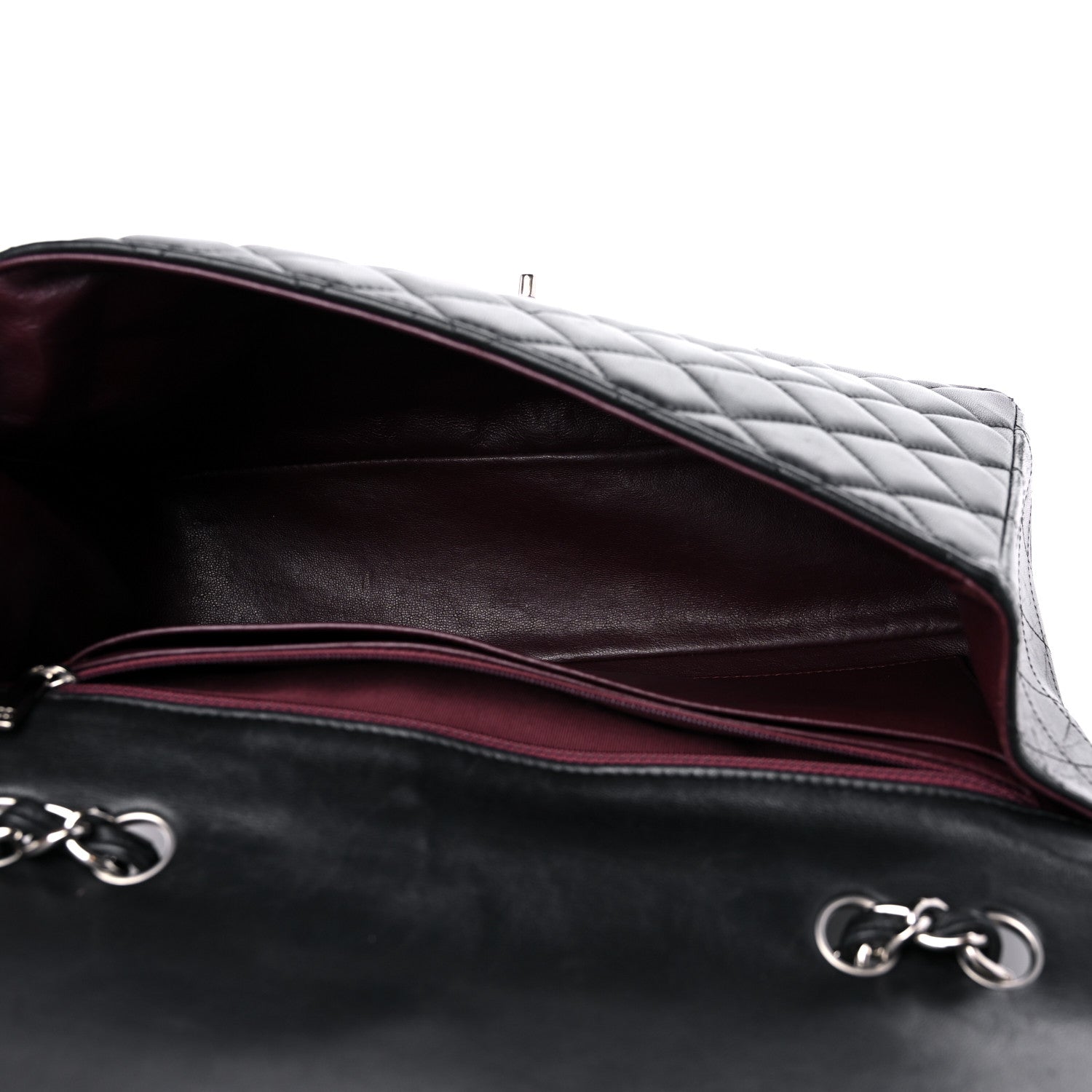 Chanel Lambskin Quilted Jumbo Single Flap Black 5 of 14