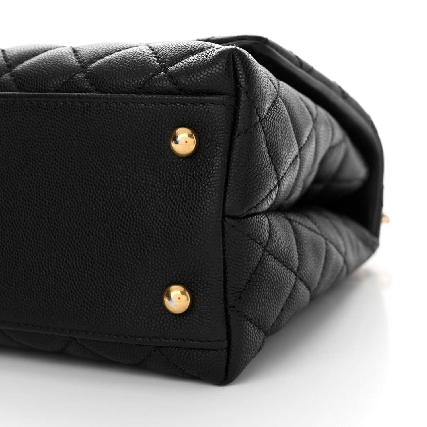 Chanel Caviar Lizard Quilted Small Coco Handle Flap Black 10 of 11