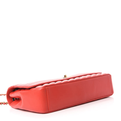 Chanel Shiny Goatskin Diagonal Quilted Small Flap Red 4 of 13