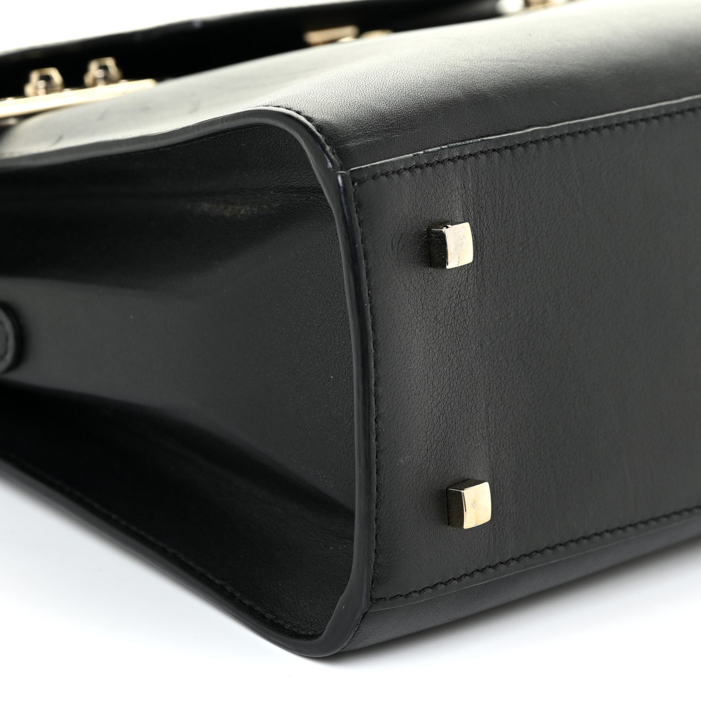 Calfskin MM Tempete Satchel Black