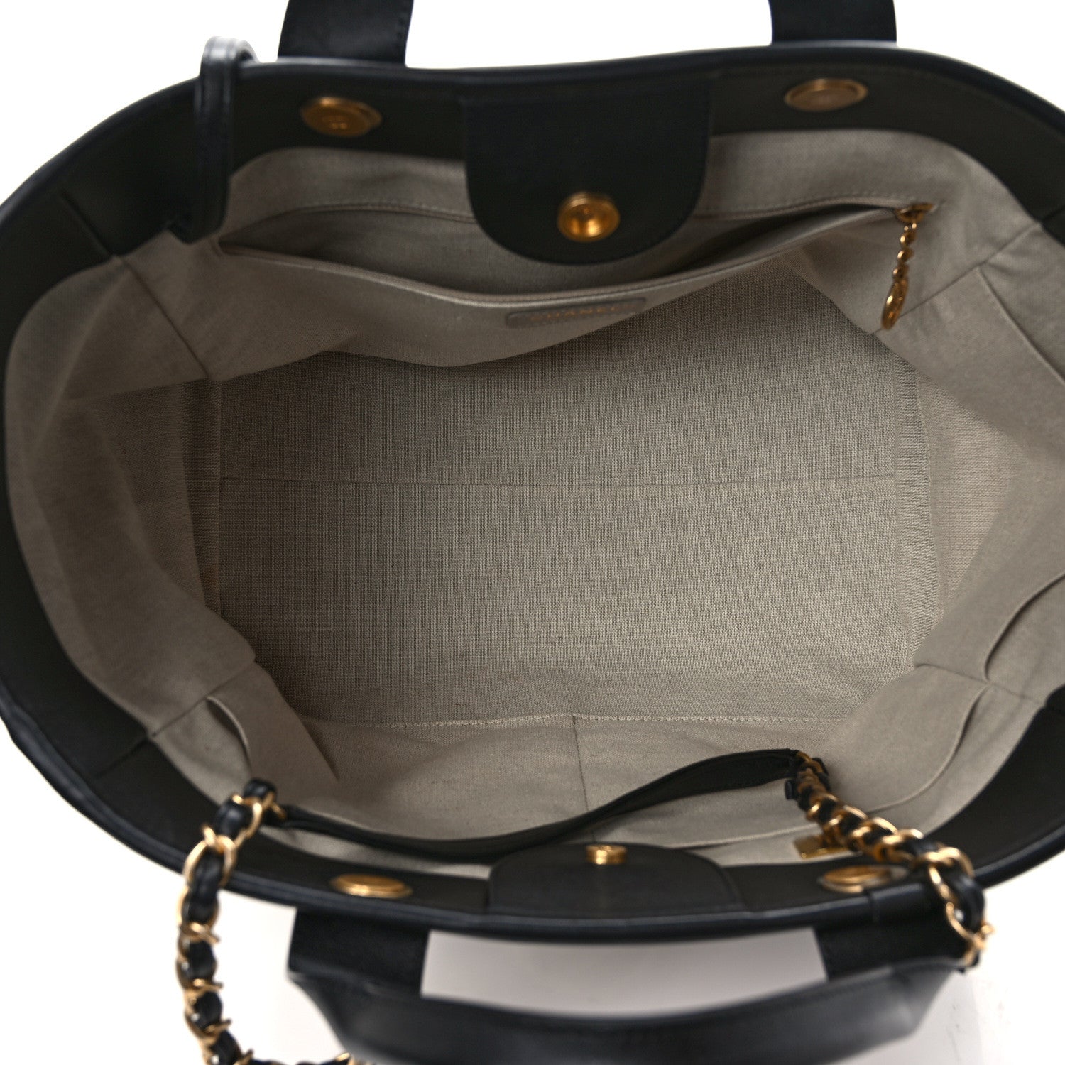 Chanel Calfskin Medium Deauville Tote Black Multicolor 6 of 9