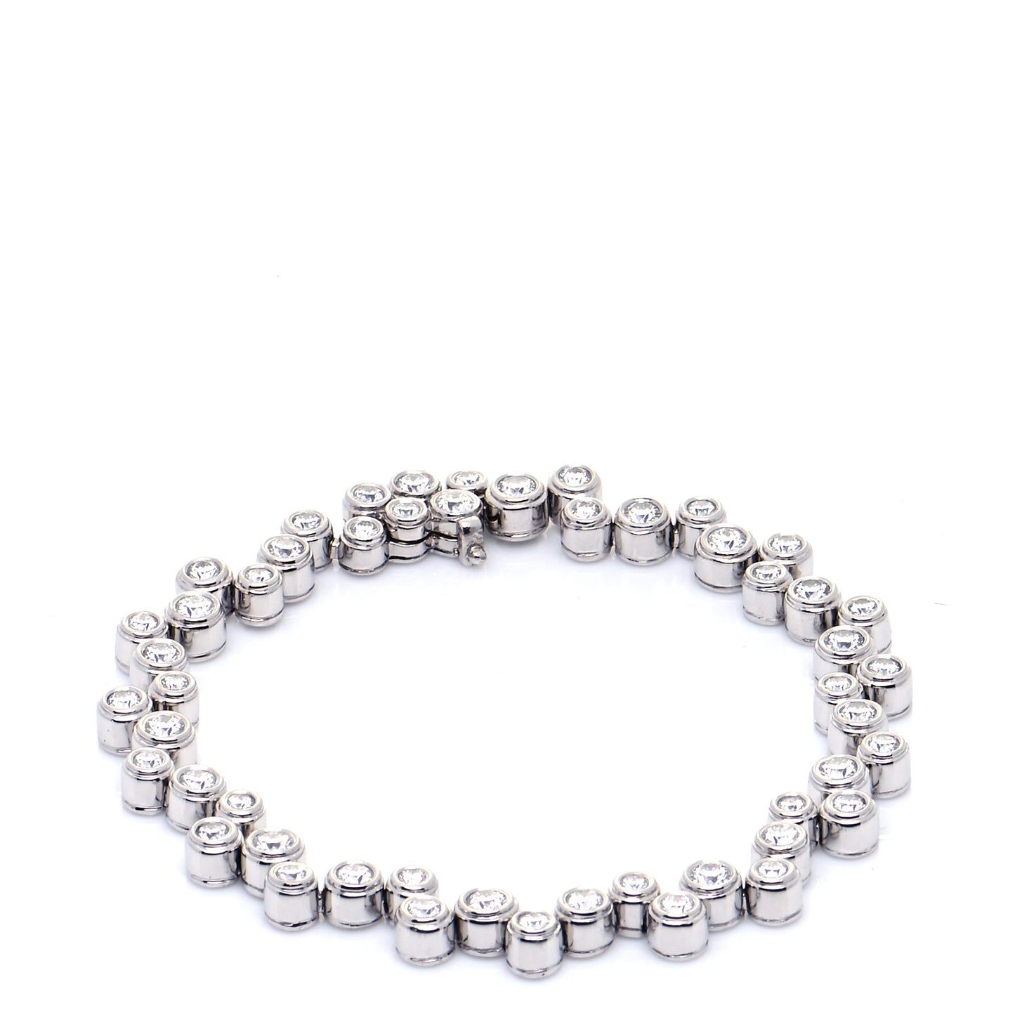 Platinum Diamond Bubble Bracelet
