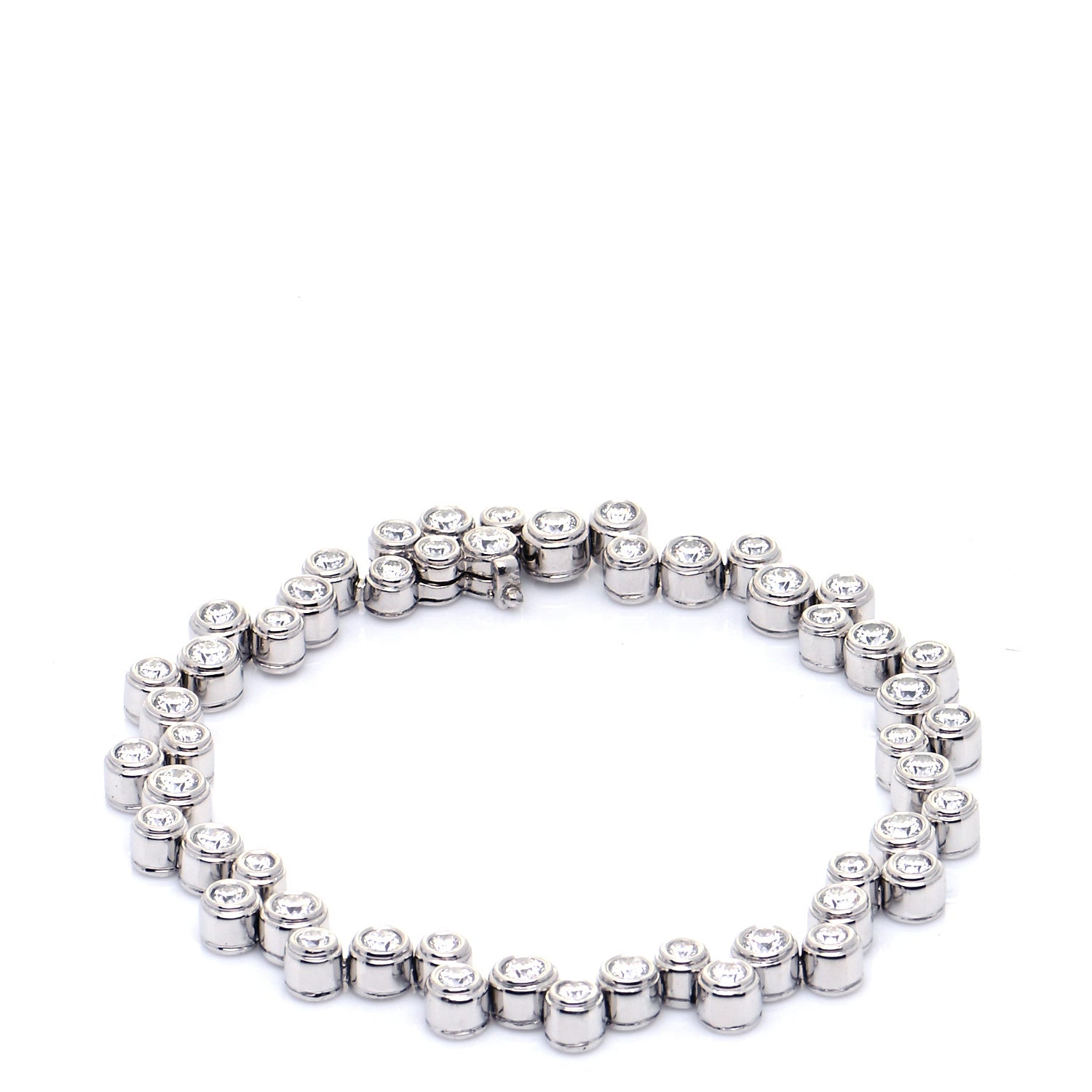 Tiffany Platinum Diamond Bubble Bracelet 1 of 9