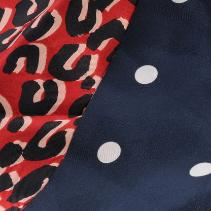 Louis Vuitton Silk Leopard Snood Scarf Red 3 of 5