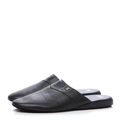 Louis Vuitton X SUPREME Lambskin Mens Hugh Slippers 8 Black 3 of 12