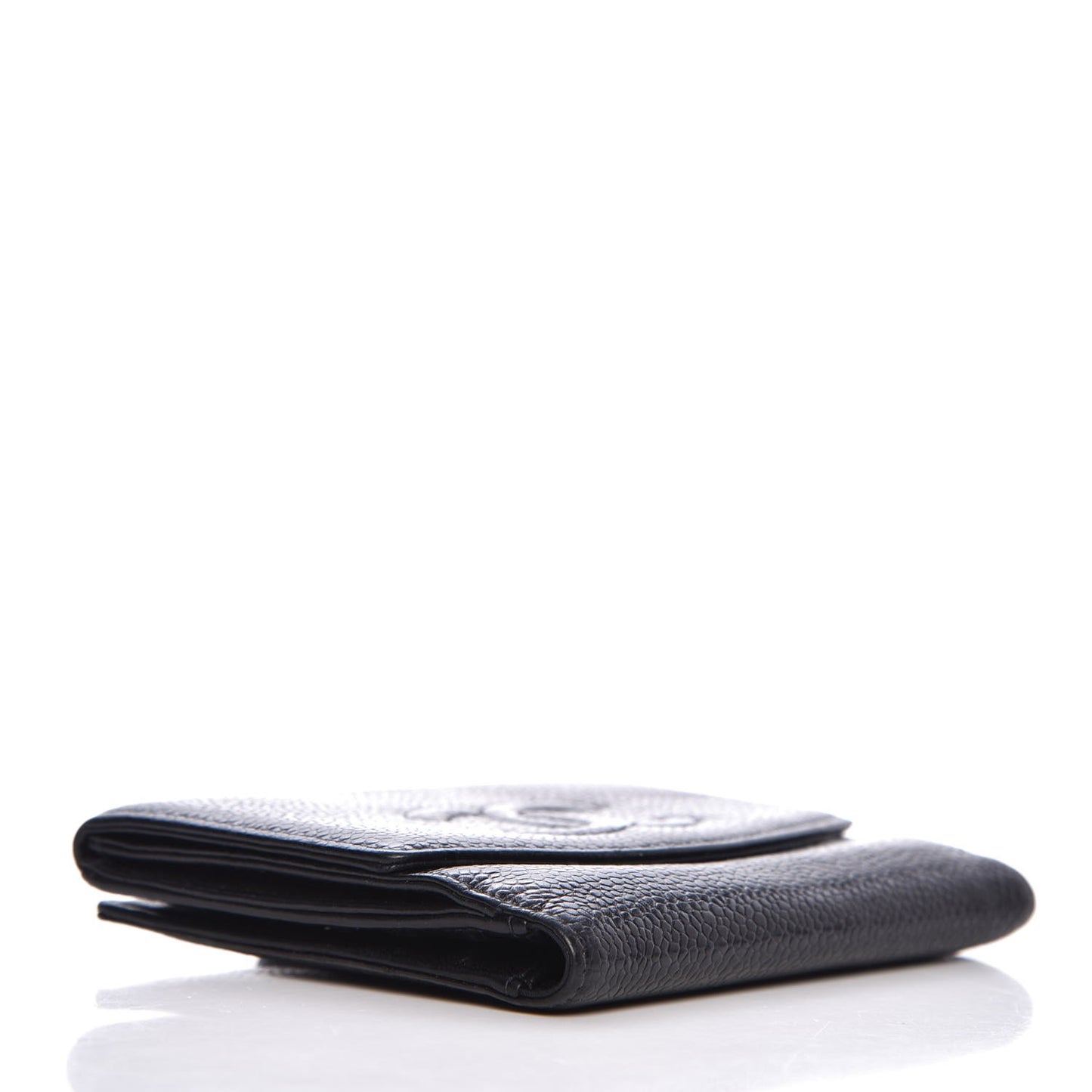 Caviar Timeless CC Compact French Wallet Black