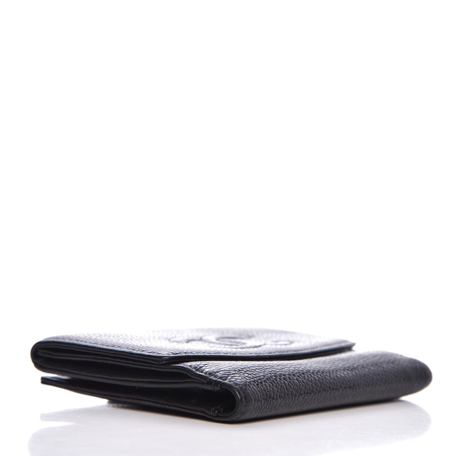 Chanel Caviar Timeless CC Compact French Wallet Black 4 of 11