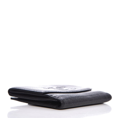 Chanel Caviar Timeless CC Compact French Wallet Black 4 of 11