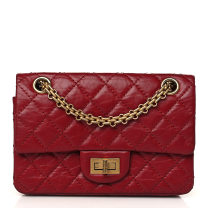 Chanel Aged Calfskin Quilted 2.55 Reissue Mini Flap Red 1 of 11