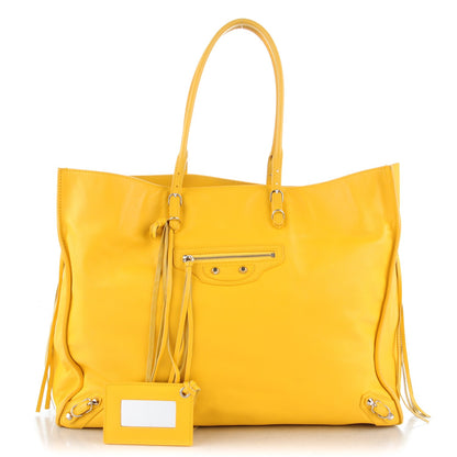 Balenciaga Supple Calfskin Papier A4 Zip Around Tote Jaune Soleil 1 of 8