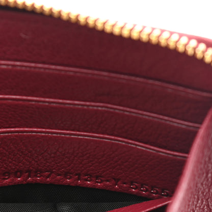 Balenciaga Chevre Gold Metallic Edge Hardware Zip Around Wallet Rouge Grenat 8 of 8