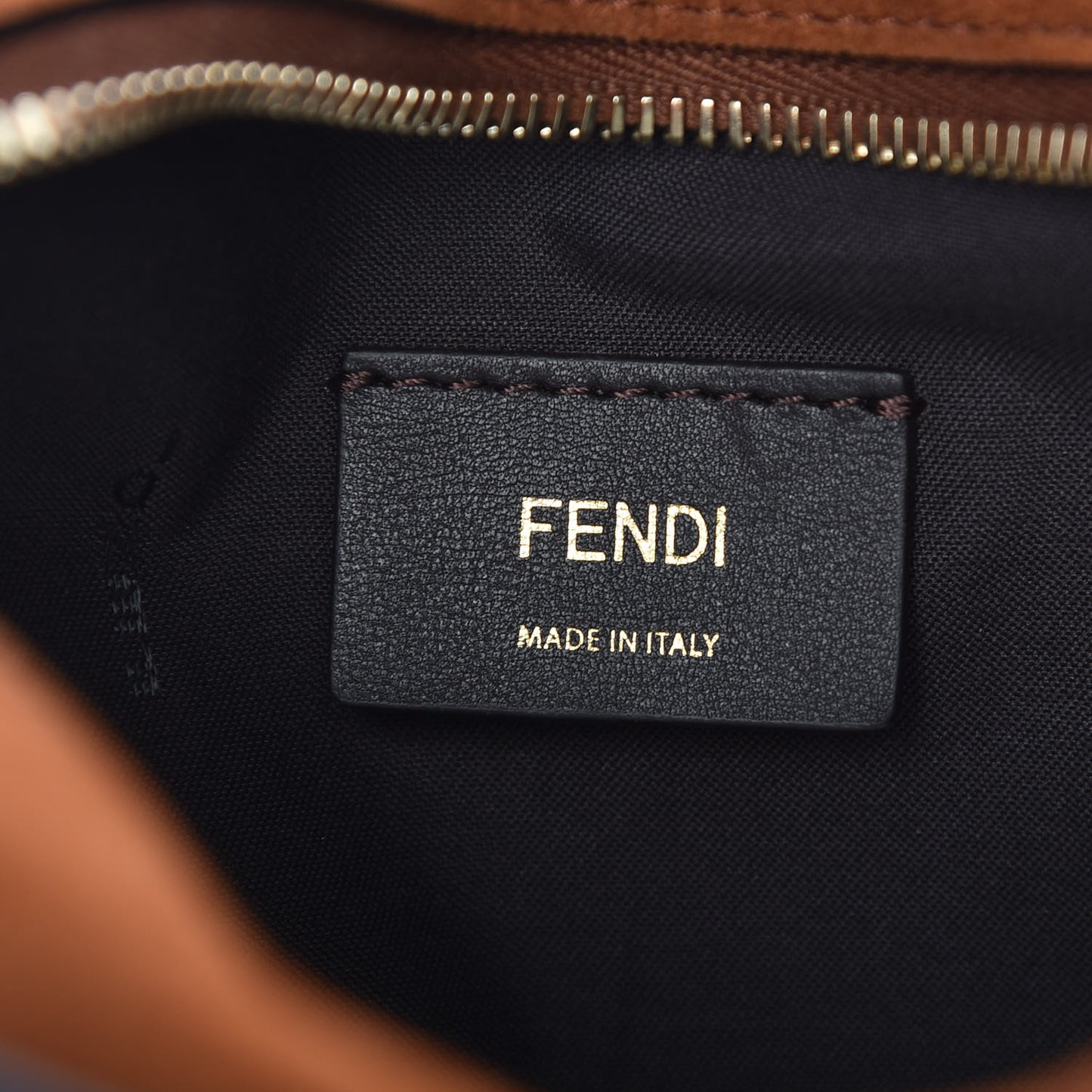 Suede Goatskin Stamp Patch Mini Camera Case Cuoio Black