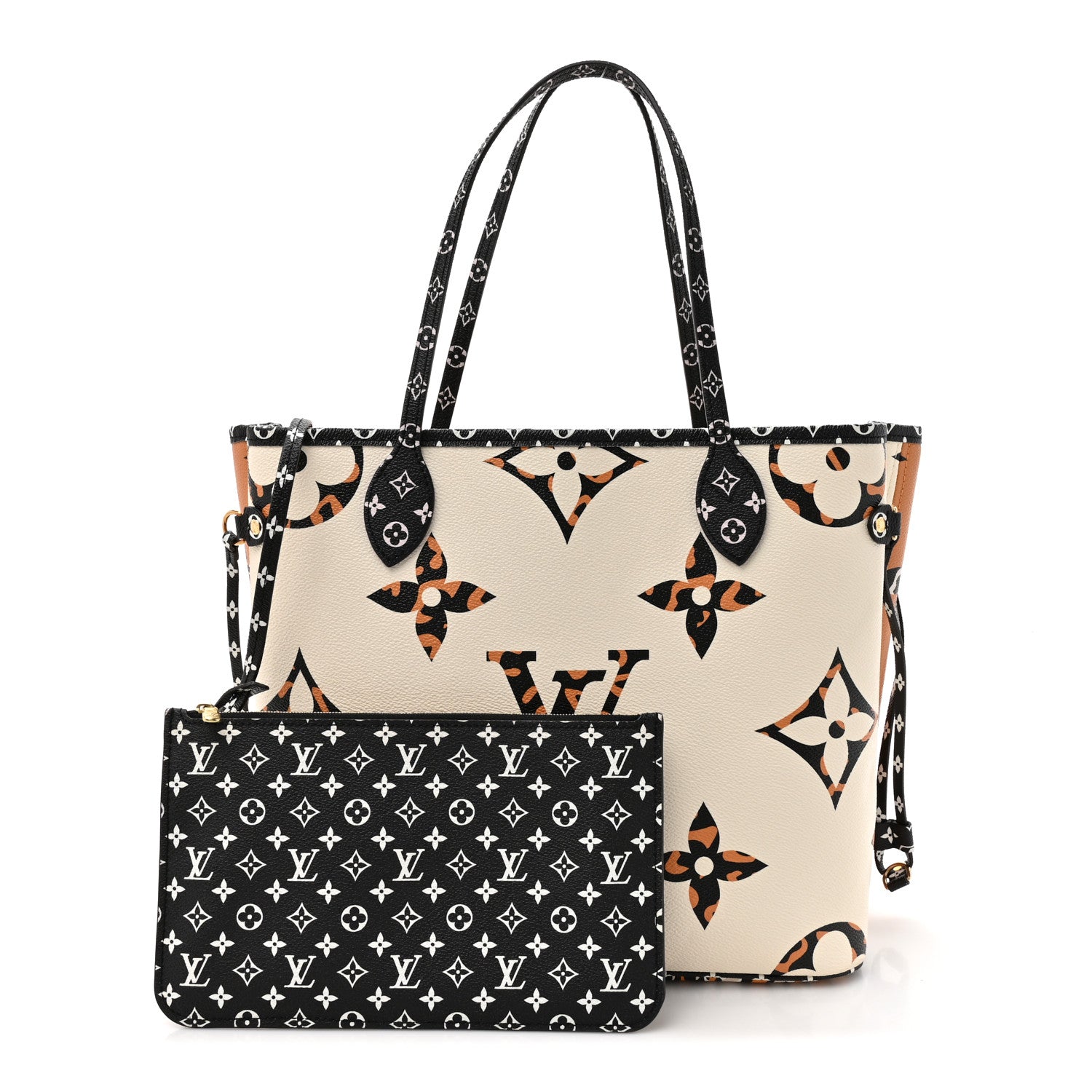 Louis Vuitton Monogram Giant Jungle Neverfull MM Ivory 3 of 12