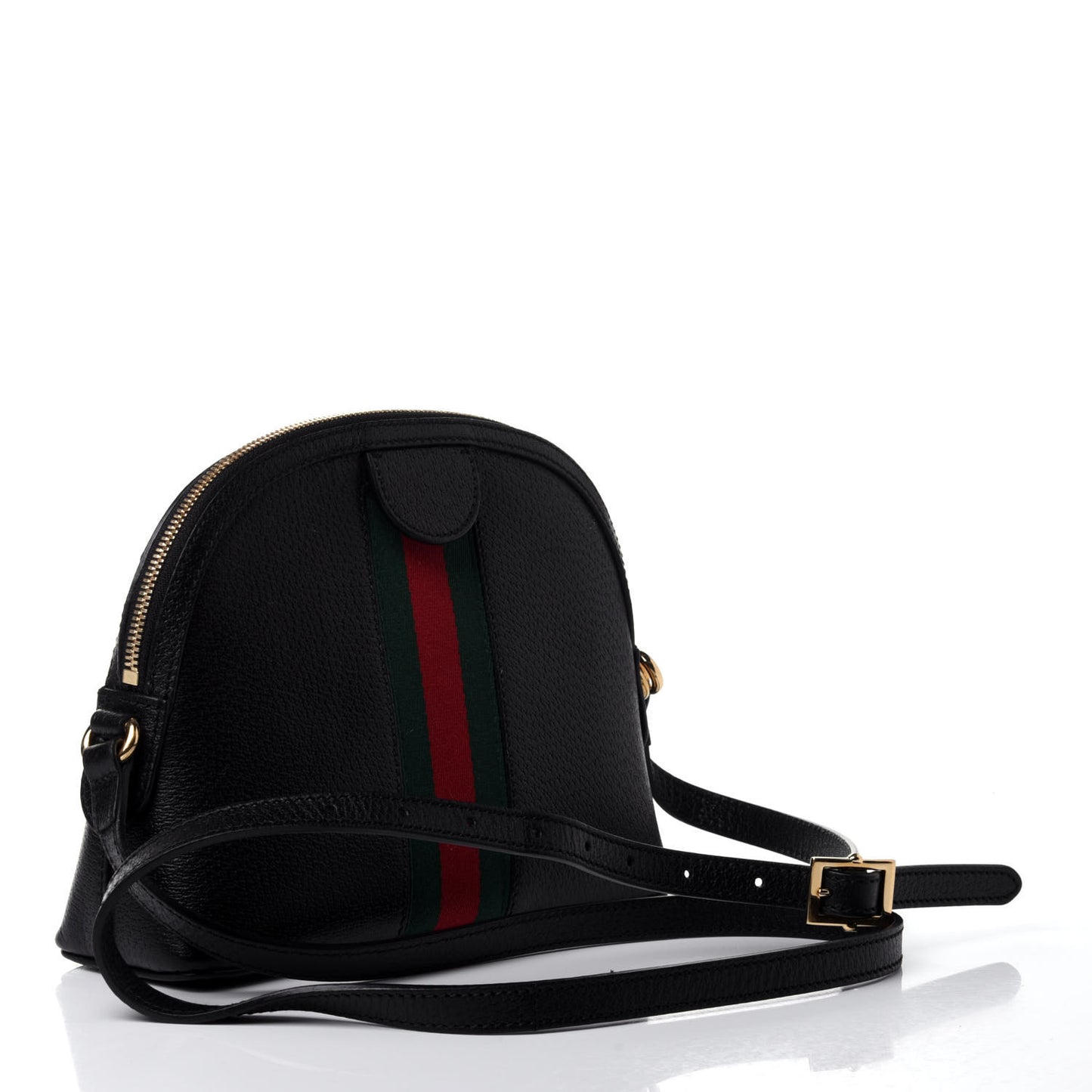 Calfskin GG Web Small Ophidia Dome Shoulder Bag Black