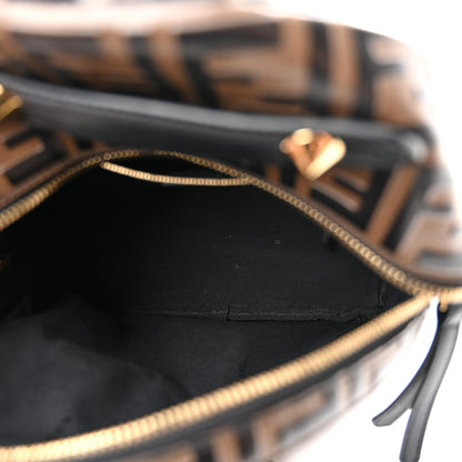Fendi Vitello Bi-Color FF 1974 Embossed Mini Backpack Maya Black 5 of 9