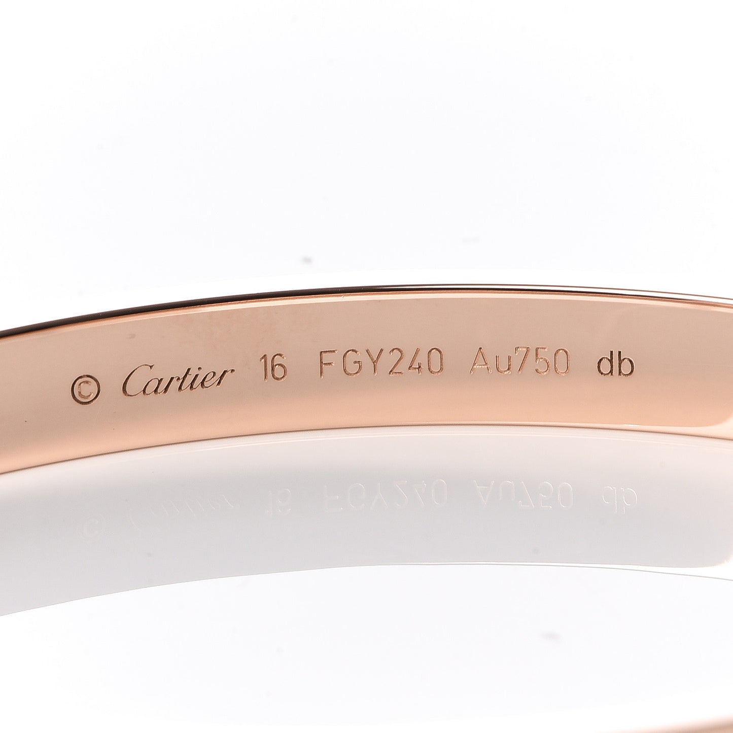 18K Pink Gold LOVE Bracelet 16