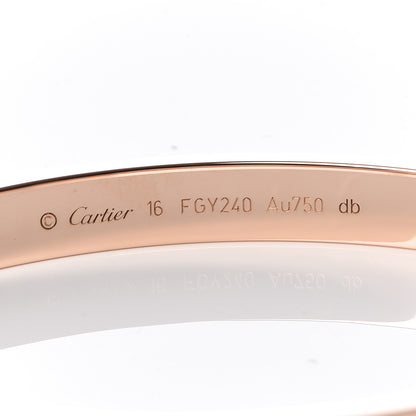 Cartier 18K Pink Gold LOVE Bracelet 16 4 of 6