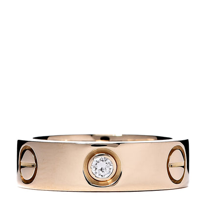 Cartier 18K Yellow Gold 3 Diamond 5.5mm LOVE Ring 49 4.75 3 of 5